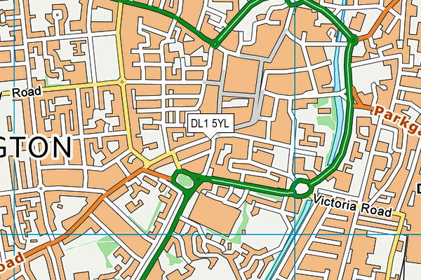 DL1 5YL map - OS VectorMap District (Ordnance Survey) DL1 5YL map - OS VectorMap District (Ordnance Survey)