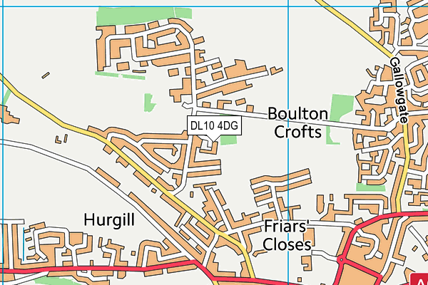 DL10 4DG map - OS VectorMap District (Ordnance Survey) DL10 4DG map - OS VectorMap District (Ordnance Survey)