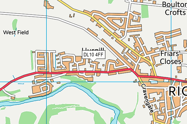 DL10 4FF map - OS VectorMap District (Ordnance Survey) DL10 4FF map - OS VectorMap District (Ordnance Survey)