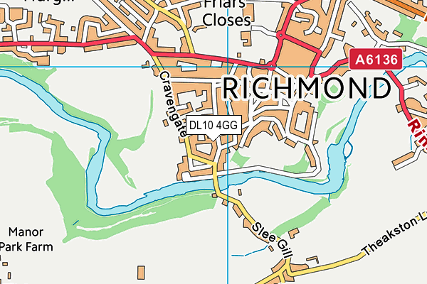 DL10 4GG map - OS VectorMap District (Ordnance Survey) DL10 4GG map - OS VectorMap District (Ordnance Survey)