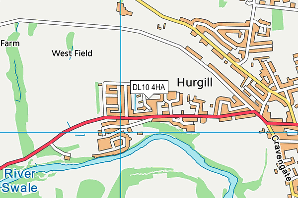 DL10 4HA map - OS VectorMap District (Ordnance Survey)