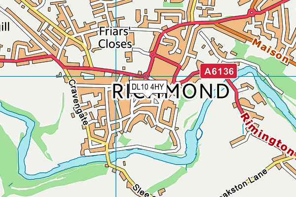 DL10 4HY map - OS VectorMap District (Ordnance Survey) DL10 4HY map - OS VectorMap District (Ordnance Survey)