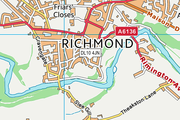DL10 4JN map - OS VectorMap District (Ordnance Survey) DL10 4JN map - OS VectorMap District (Ordnance Survey)