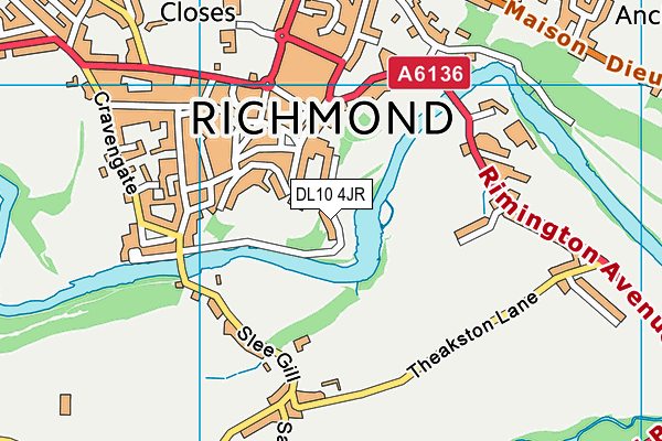 DL10 4JR map - OS VectorMap District (Ordnance Survey) DL10 4JR map - OS VectorMap District (Ordnance Survey)