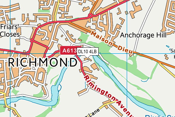 DL10 4LB map - OS VectorMap District (Ordnance Survey) DL10 4LB map - OS VectorMap District (Ordnance Survey)