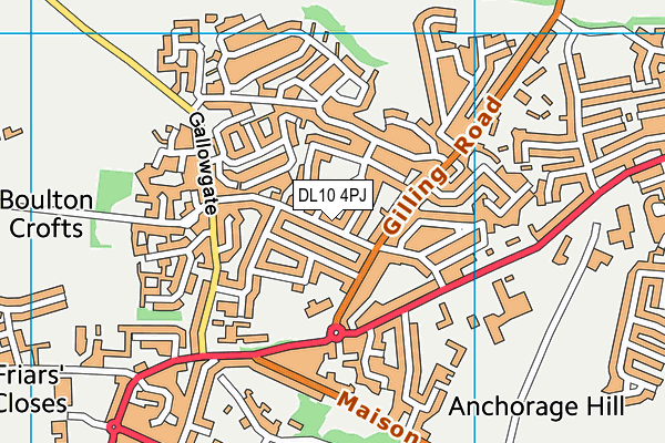 DL10 4PJ map - OS VectorMap District (Ordnance Survey) DL10 4PJ map - OS VectorMap District (Ordnance Survey)