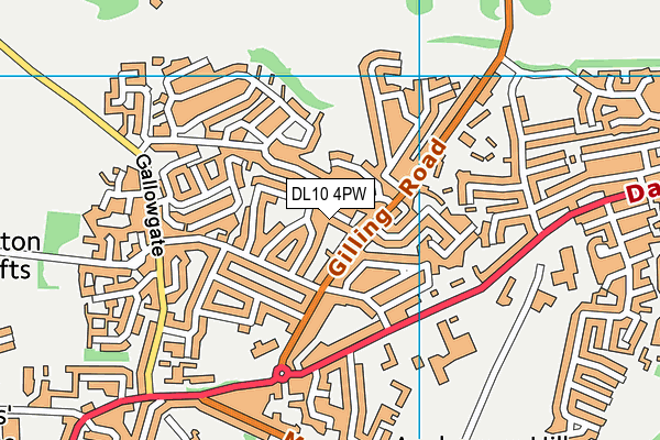 DL10 4PW map - OS VectorMap District (Ordnance Survey) DL10 4PW map - OS VectorMap District (Ordnance Survey)