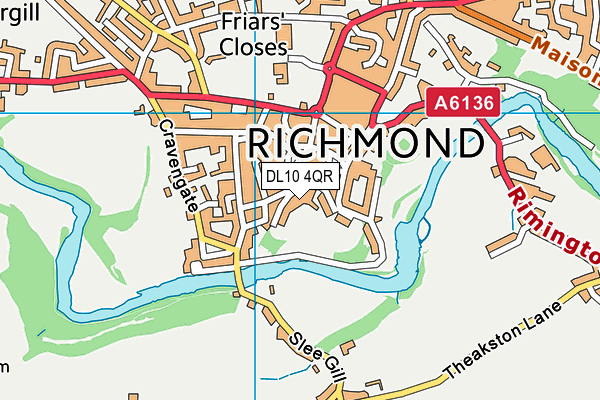 DL10 4QR map - OS VectorMap District (Ordnance Survey) DL10 4QR map - OS VectorMap District (Ordnance Survey)