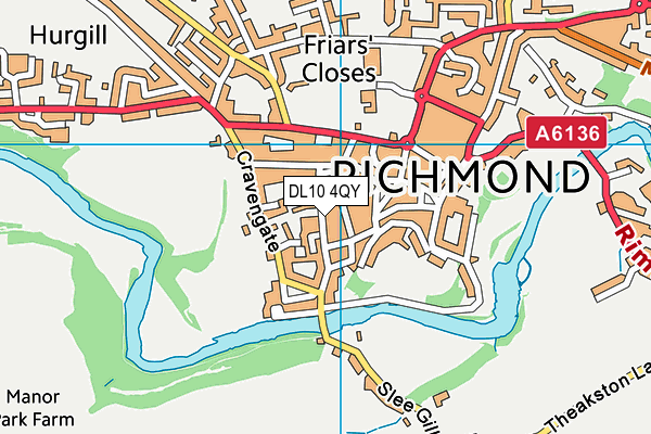 DL10 4QY map - OS VectorMap District (Ordnance Survey) DL10 4QY map - OS VectorMap District (Ordnance Survey)