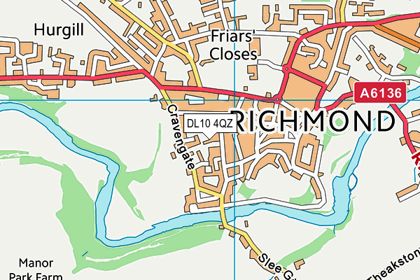 DL10 4QZ map - OS VectorMap District (Ordnance Survey)