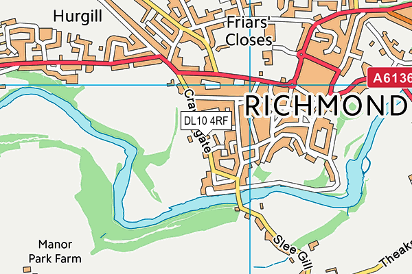 DL10 4RF map - OS VectorMap District (Ordnance Survey) DL10 4RF map - OS VectorMap District (Ordnance Survey)