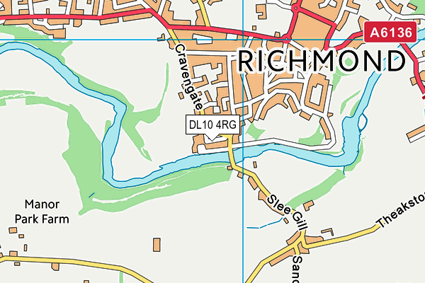 DL10 4RG map - OS VectorMap District (Ordnance Survey) DL10 4RG map - OS VectorMap District (Ordnance Survey)
