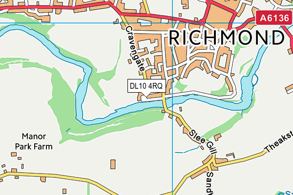 DL10 4RQ map - OS VectorMap District (Ordnance Survey) DL10 4RQ map - OS VectorMap District (Ordnance Survey)