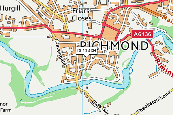 DL10 4XH map - OS VectorMap District (Ordnance Survey) DL10 4XH map - OS VectorMap District (Ordnance Survey)