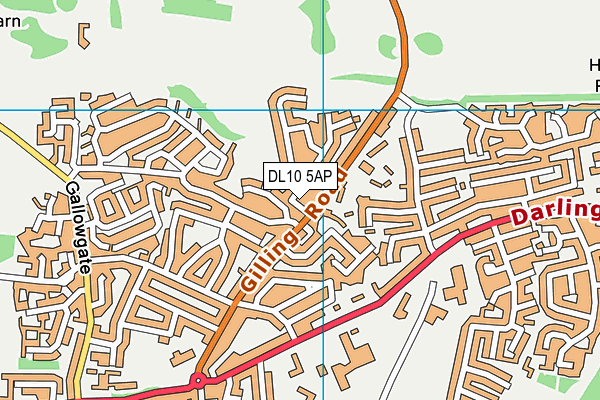 DL10 5AP map - OS VectorMap District (Ordnance Survey) DL10 5AP map - OS VectorMap District (Ordnance Survey)