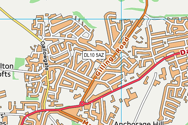 DL10 5AZ map - OS VectorMap District (Ordnance Survey) DL10 5AZ map - OS VectorMap District (Ordnance Survey)