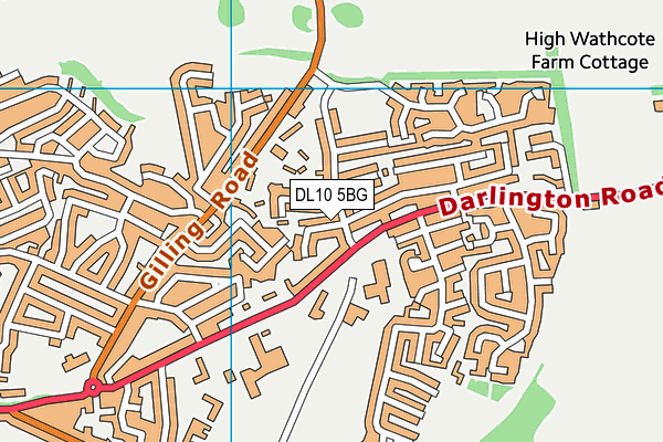 DL10 5BG map - OS VectorMap District (Ordnance Survey)