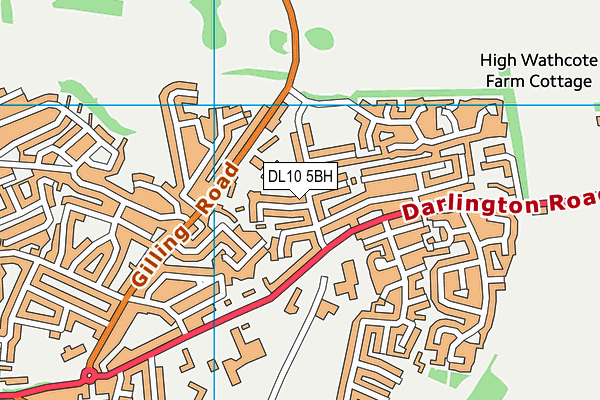 DL10 5BH map - OS VectorMap District (Ordnance Survey) DL10 5BH map - OS VectorMap District (Ordnance Survey)