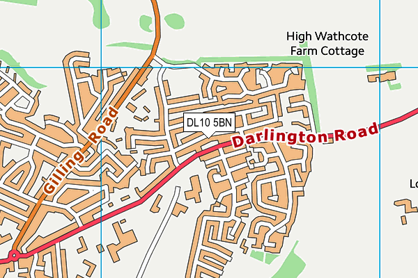 DL10 5BN map - OS VectorMap District (Ordnance Survey) DL10 5BN map - OS VectorMap District (Ordnance Survey)