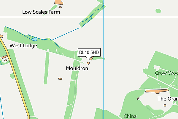 DL10 5HD map - OS VectorMap District (Ordnance Survey) DL10 5HD map - OS VectorMap District (Ordnance Survey)