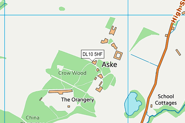 DL10 5HF map - OS VectorMap District (Ordnance Survey) DL10 5HF map - OS VectorMap District (Ordnance Survey)