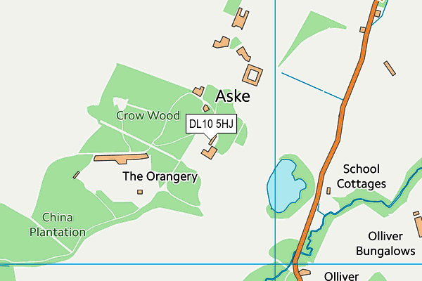 DL10 5HJ map - OS VectorMap District (Ordnance Survey) DL10 5HJ map - OS VectorMap District (Ordnance Survey)
