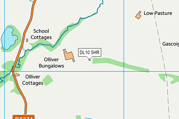 DL10 5HR map - OS VectorMap District (Ordnance Survey) DL10 5HR map - OS VectorMap District (Ordnance Survey)