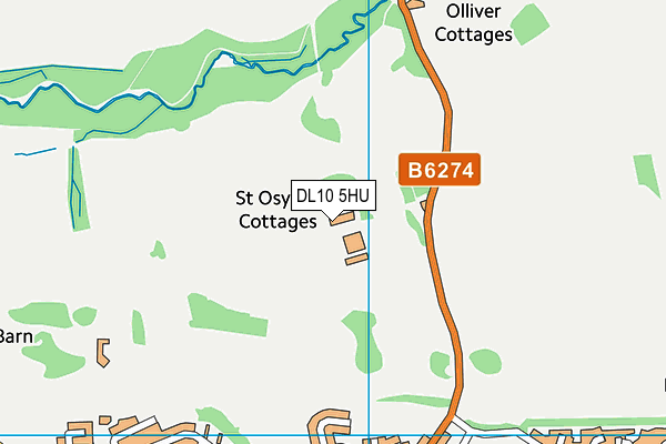 DL10 5HU map - OS VectorMap District (Ordnance Survey) DL10 5HU map - OS VectorMap District (Ordnance Survey)