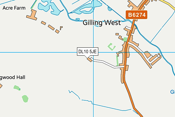 DL10 5JE map - OS VectorMap District (Ordnance Survey) DL10 5JE map - OS VectorMap District (Ordnance Survey)