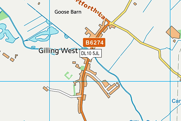 DL10 5JL map - OS VectorMap District (Ordnance Survey) DL10 5JL map - OS VectorMap District (Ordnance Survey)