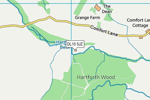 DL10 5JZ map - OS VectorMap District (Ordnance Survey)