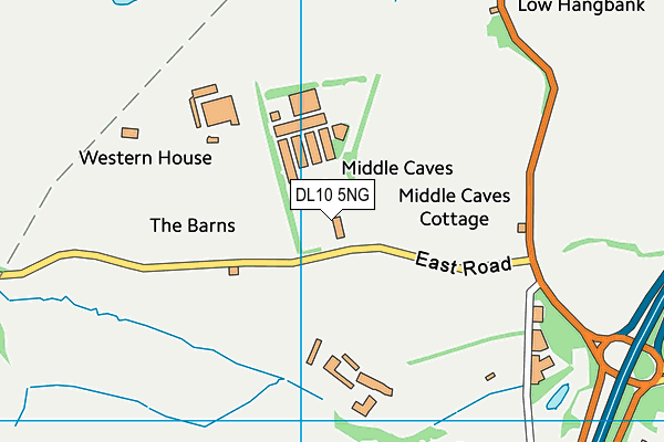DL10 5NG map - OS VectorMap District (Ordnance Survey) DL10 5NG map - OS VectorMap District (Ordnance Survey)