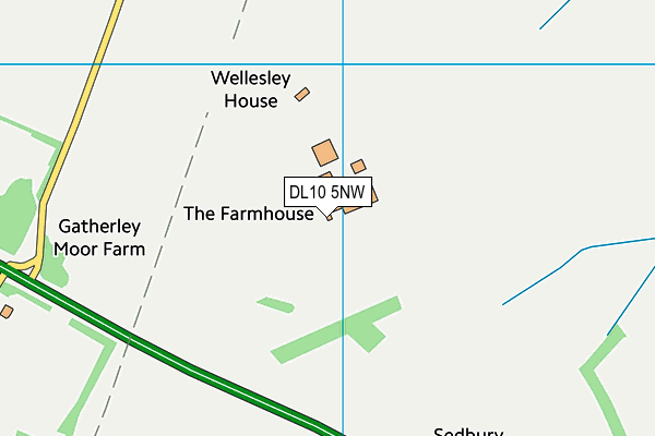 DL10 5NW map - OS VectorMap District (Ordnance Survey) DL10 5NW map - OS VectorMap District (Ordnance Survey)