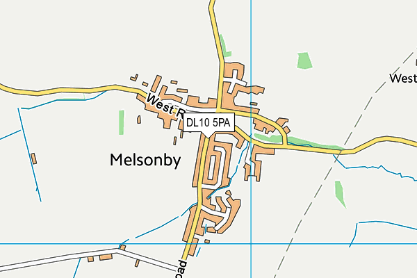 DL10 5PA map - OS VectorMap District (Ordnance Survey) DL10 5PA map - OS VectorMap District (Ordnance Survey)