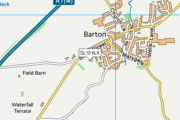 DL10 6LX map - OS VectorMap District (Ordnance Survey) DL10 6LX map - OS VectorMap District (Ordnance Survey)