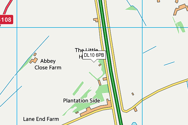 DL10 6PB map - OS VectorMap District (Ordnance Survey) DL10 6PB map - OS VectorMap District (Ordnance Survey)