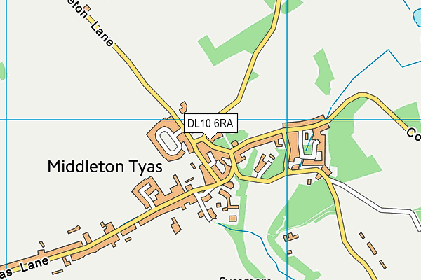 DL10 6RA map - OS VectorMap District (Ordnance Survey) DL10 6RA map - OS VectorMap District (Ordnance Survey)