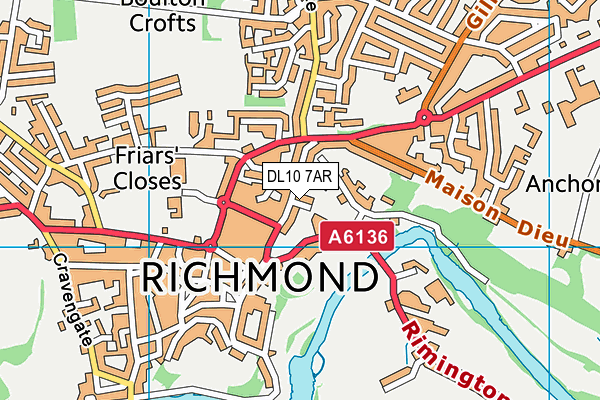 DL10 7AR map - OS VectorMap District (Ordnance Survey) DL10 7AR map - OS VectorMap District (Ordnance Survey)