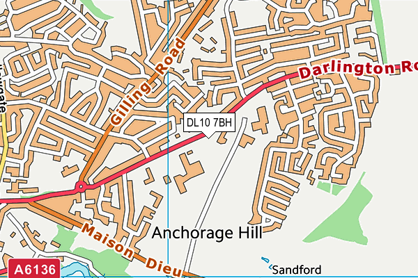 DL10 7BH map - OS VectorMap District (Ordnance Survey) DL10 7BH map - OS VectorMap District (Ordnance Survey)