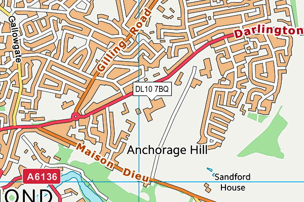 DL10 7BQ map - OS VectorMap District (Ordnance Survey) DL10 7BQ map - OS VectorMap District (Ordnance Survey)