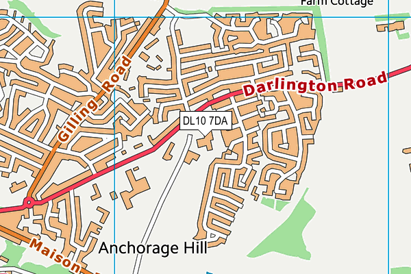 DL10 7DA map - OS VectorMap District (Ordnance Survey) DL10 7DA map - OS VectorMap District (Ordnance Survey)