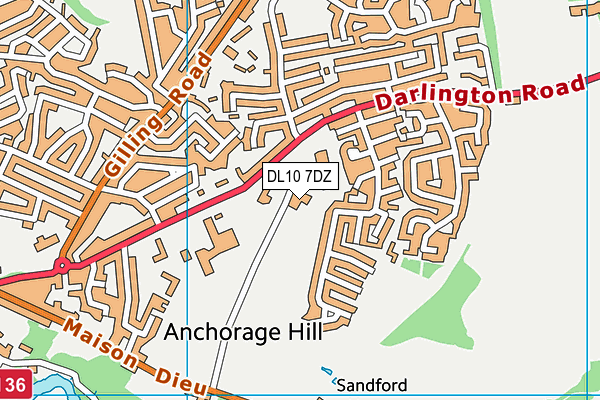 DL10 7DZ map - OS VectorMap District (Ordnance Survey) DL10 7DZ map - OS VectorMap District (Ordnance Survey)