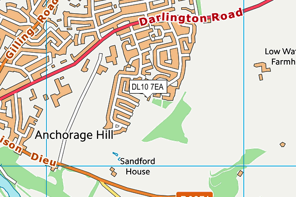 DL10 7EA map - OS VectorMap District (Ordnance Survey) DL10 7EA map - OS VectorMap District (Ordnance Survey)