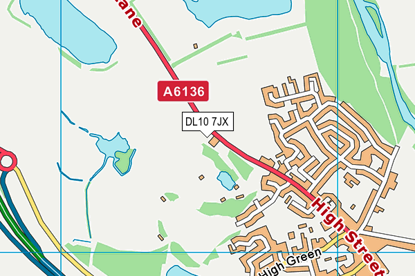DL10 7JX map - OS VectorMap District (Ordnance Survey) DL10 7JX map - OS VectorMap District (Ordnance Survey)