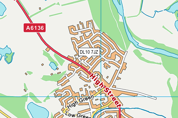 DL10 7JZ map - OS VectorMap District (Ordnance Survey) DL10 7JZ map - OS VectorMap District (Ordnance Survey)