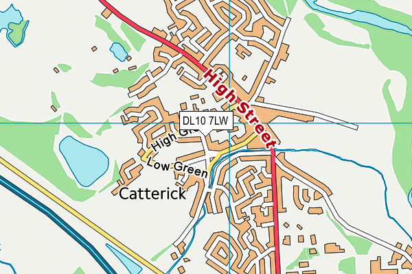 DL10 7LW map - OS VectorMap District (Ordnance Survey) DL10 7LW map - OS VectorMap District (Ordnance Survey)