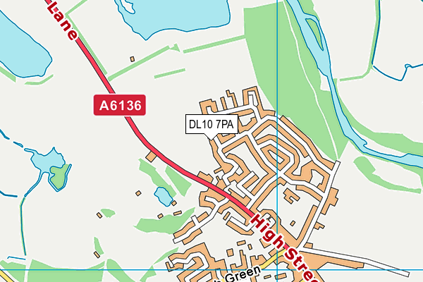 DL10 7PA map - OS VectorMap District (Ordnance Survey) DL10 7PA map - OS VectorMap District (Ordnance Survey)