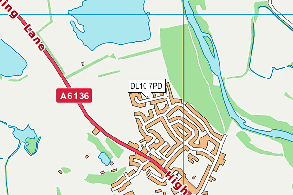 DL10 7PD map - OS VectorMap District (Ordnance Survey) DL10 7PD map - OS VectorMap District (Ordnance Survey)