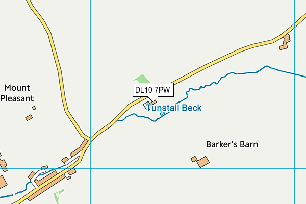 DL10 7PW map - OS VectorMap District (Ordnance Survey) DL10 7PW map - OS VectorMap District (Ordnance Survey)