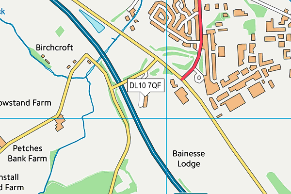 DL10 7QF map - OS VectorMap District (Ordnance Survey) DL10 7QF map - OS VectorMap District (Ordnance Survey)